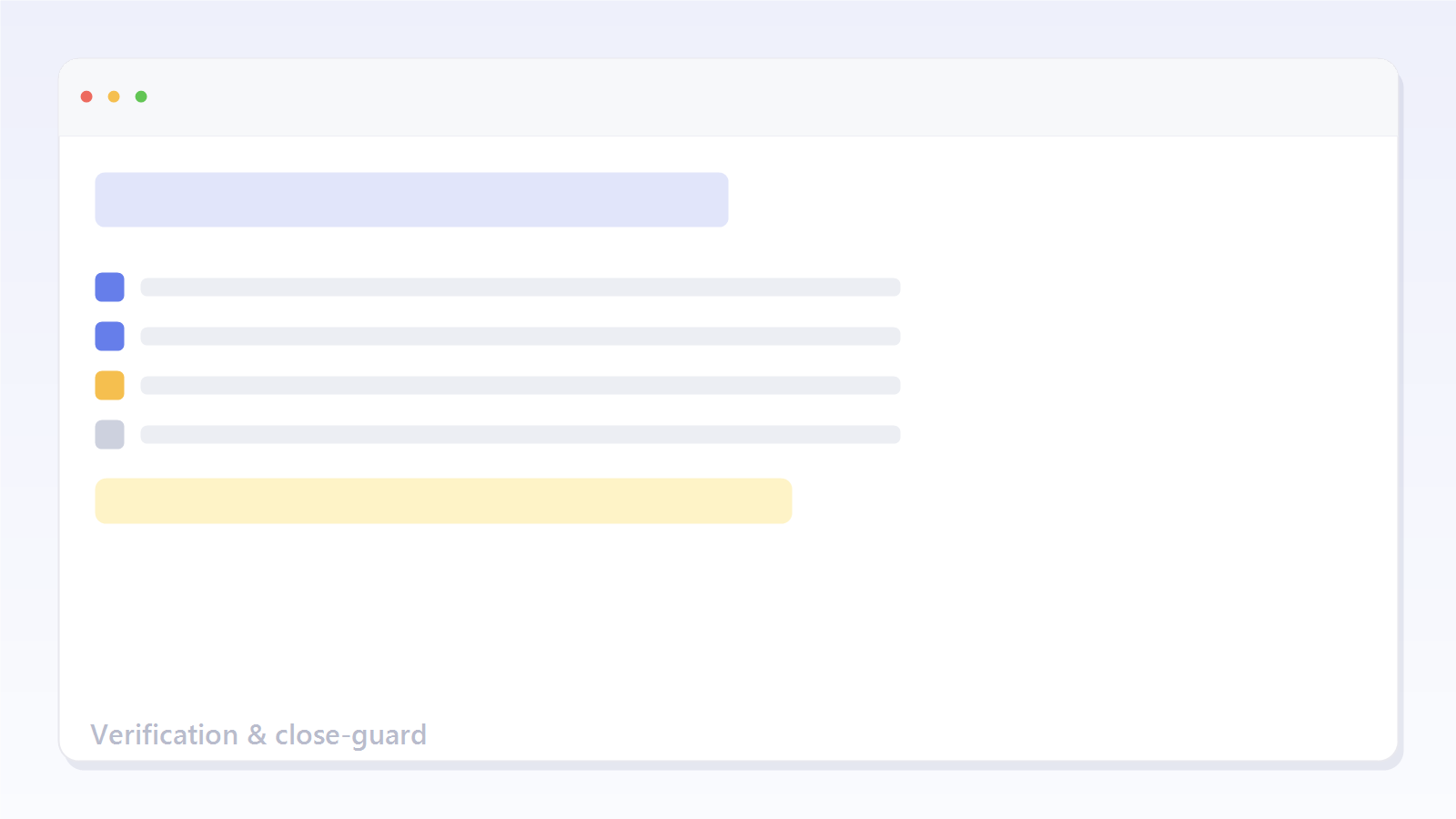 A close-guard preventing a spec from closing while verification steps remain open
